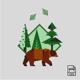 Illustration vectorielle Ours brun