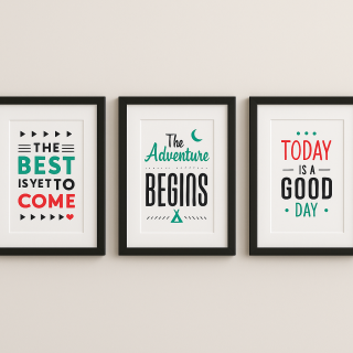 Pack 3 affiches encadrées