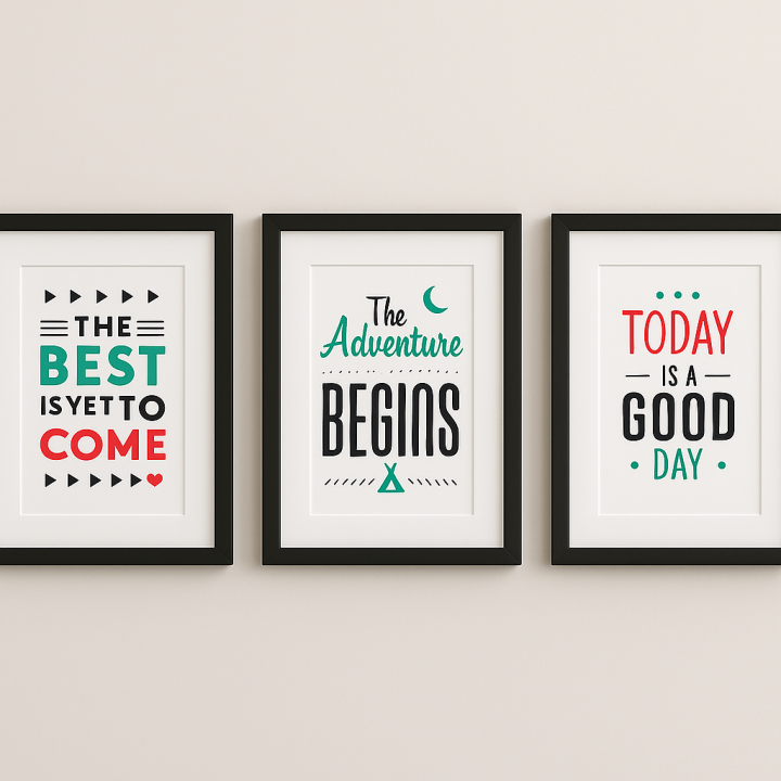 Pack 3 affiches encadrées
