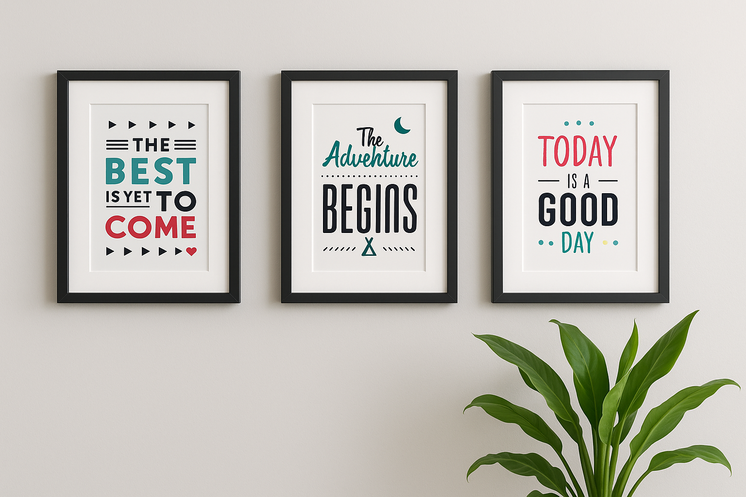 Pack 3 affiches encadrés